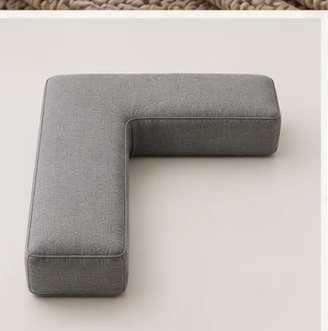 The signature L-shaped pillow